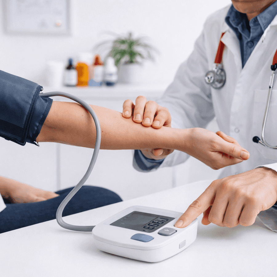 Primary care provider with patient in home setting